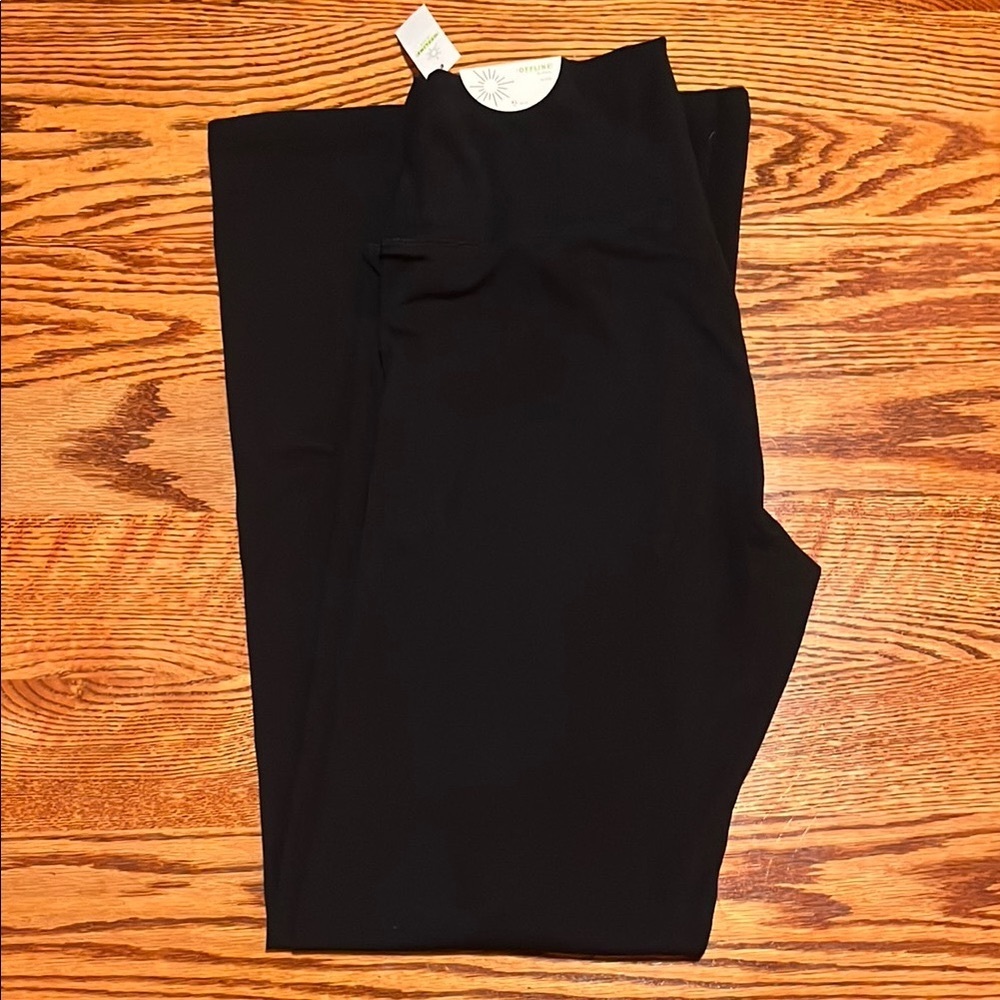 Aerie High Waisted Flare Black Leggings